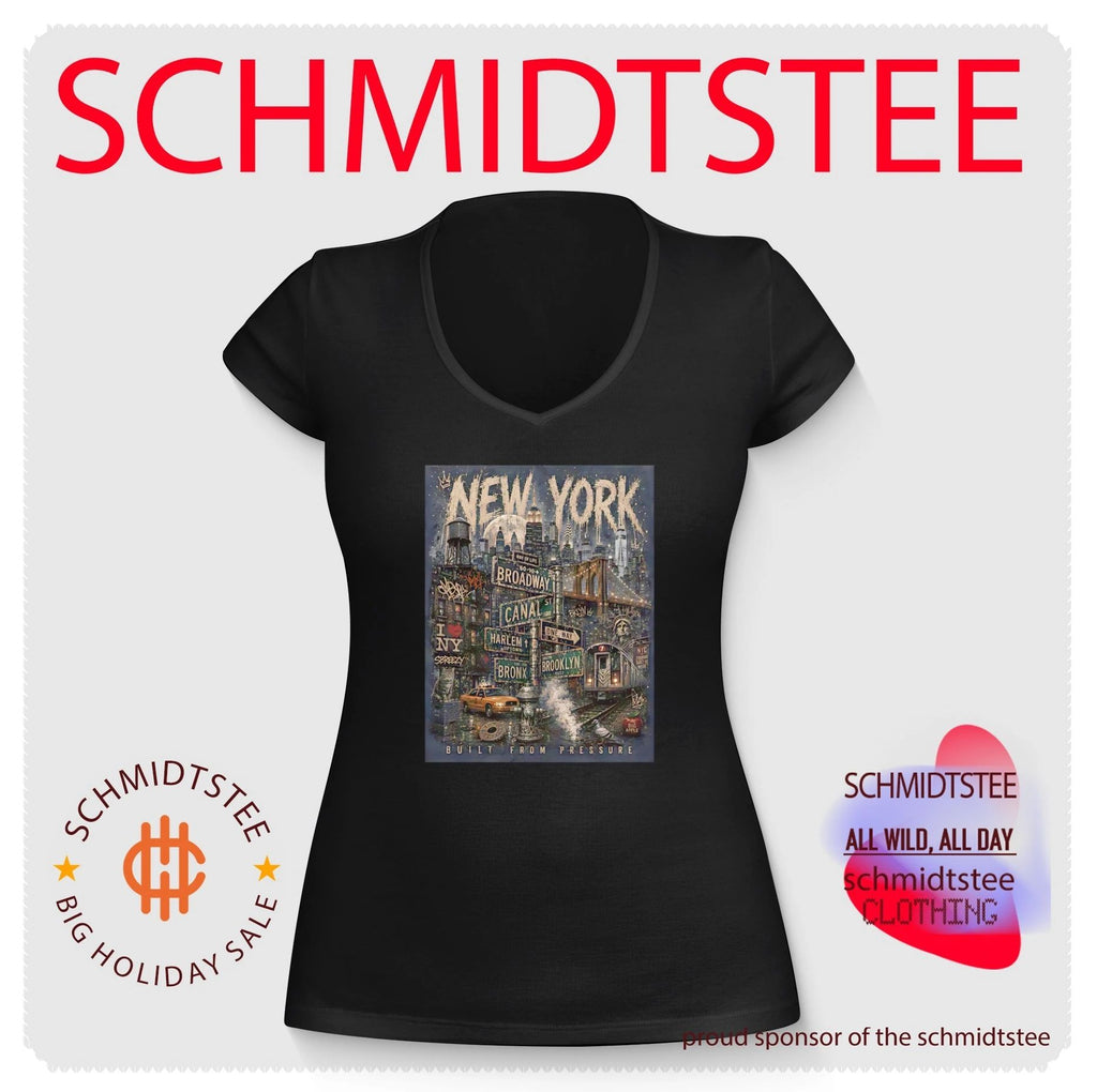 New York City built from pressure skyline graphic shirt
