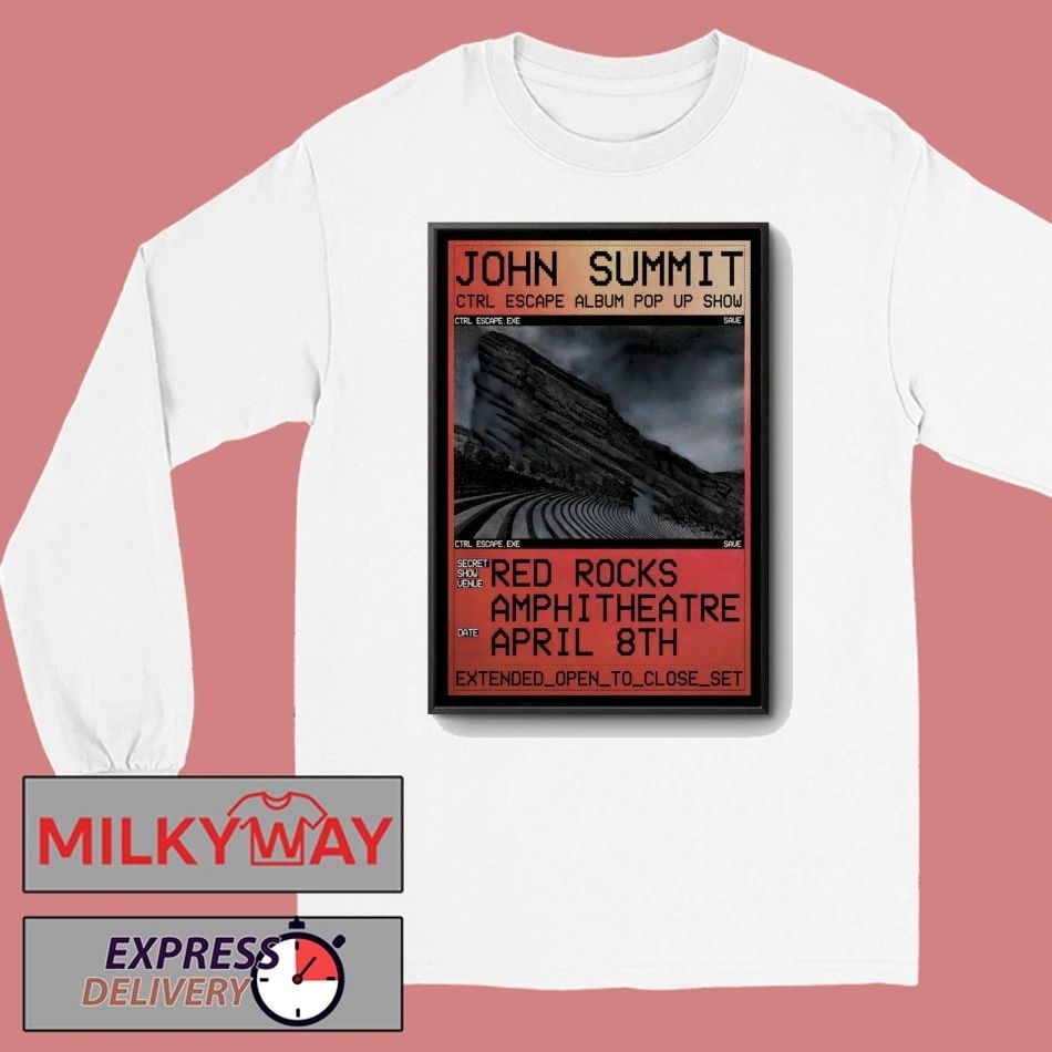 John Summit At Red Rocks Amphitheatre On Apr 8 2026 Poster T-Shirt