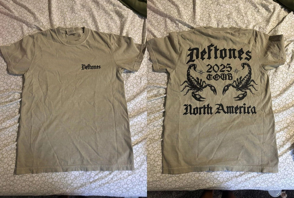 Deftones North American Tour 2025 Merchandise T-Shirt Comfort Colors Fanmade