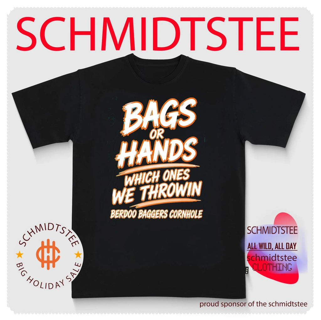 Miami Dolphins bags or hands which ones we throwin berdoo baggers cornhole shirt