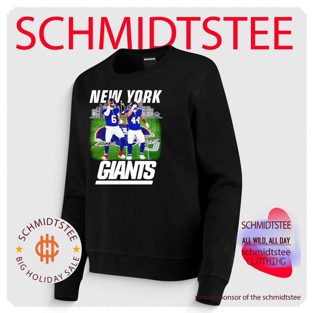 Jaxson Dart And Cam Skattebo New York Giants signature stadium shirt