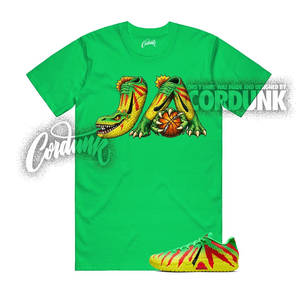 Ja 3 Explorer Green Spark Black University Red Dynamic Yellow T Shirt Match JA