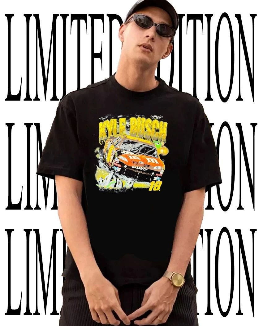 NASCAR Kyle Busch 18 M&Ms spooky zombie graveyard Racing shirt