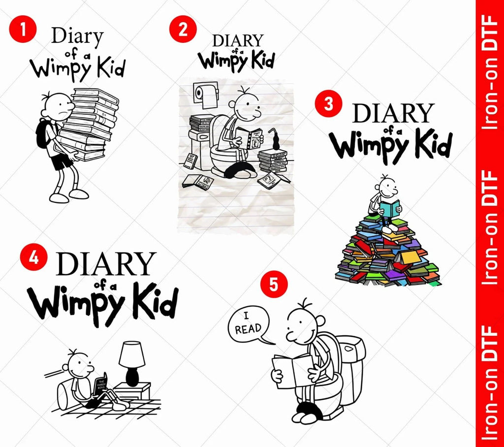 Diary Of Wimpy Kids DTF Iron On Heat Transfer for Kids unisex T-Shirt