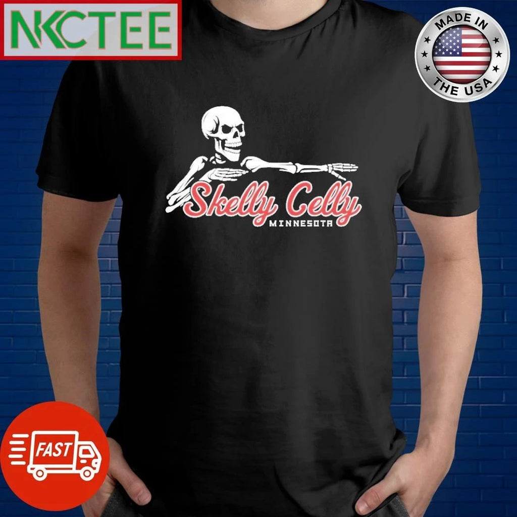 Skelly Celly Bones Hyland Minnesota Timberwolves skeleton shirt