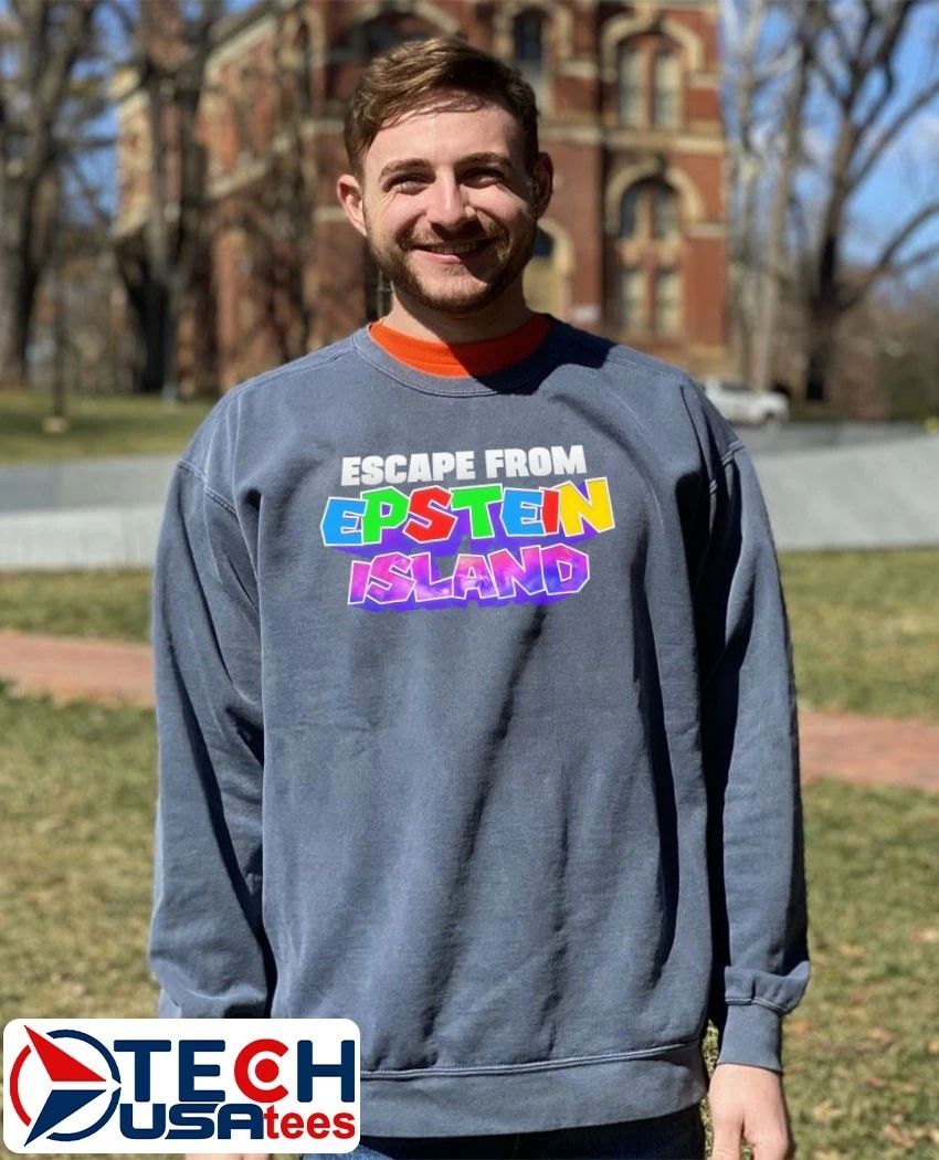 Escape form Epstein Island parody shirt