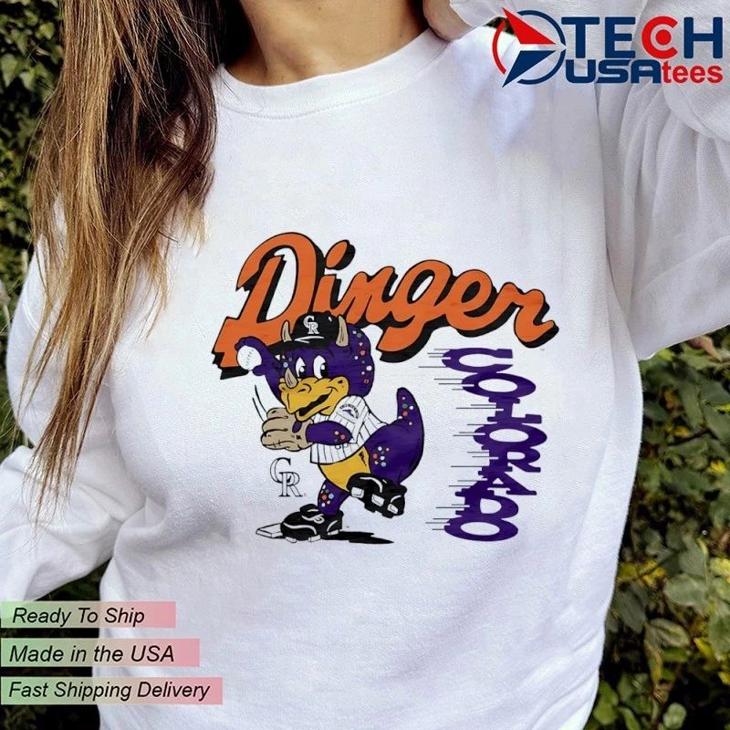 Colorado Rockies Dinger Pitcher mascot shirt by homage