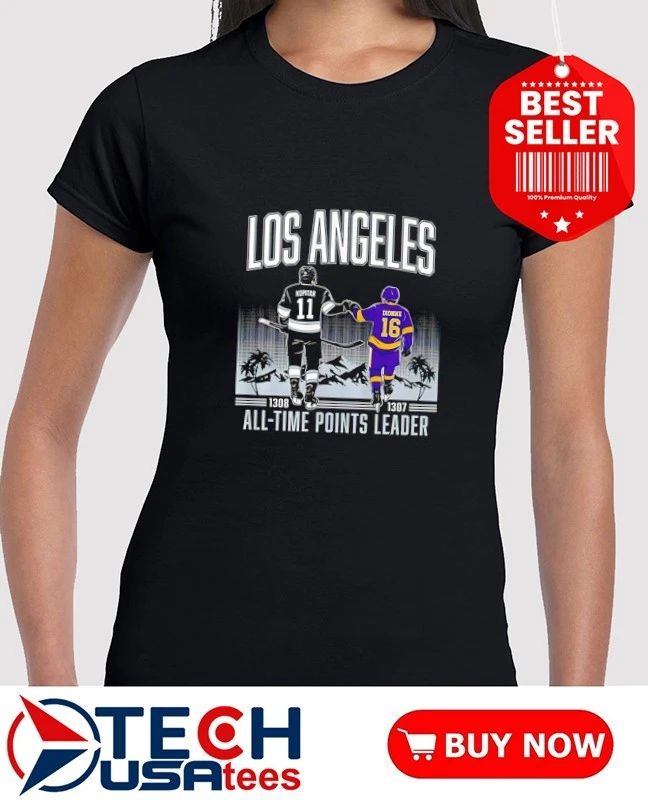 Anze Kopitar and Marcel Dionne Los Angeles All-Time Points Leader shirt