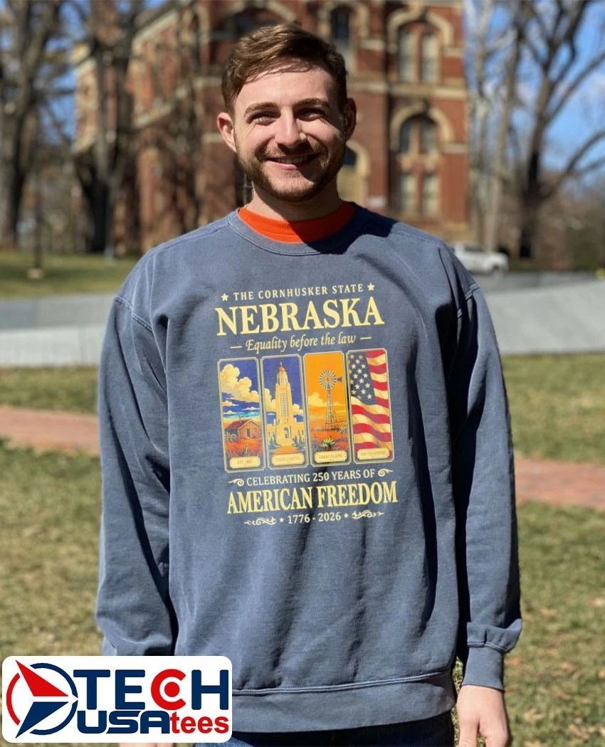 The Cornhusker State Nebraska Celebrating 250 Years of American Freedom shirt