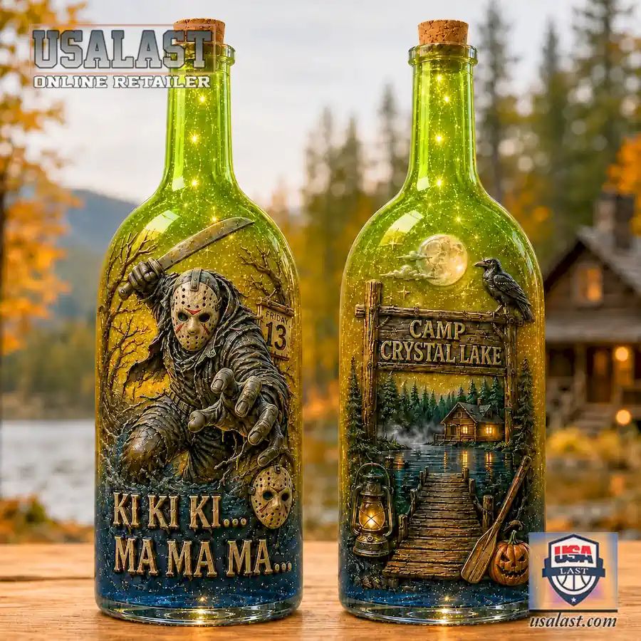 Jason Voorhees Halloween Decor Bottle Lamp