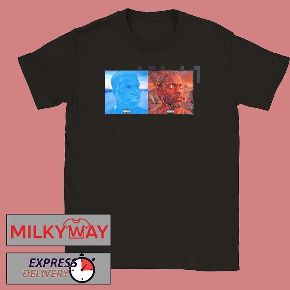 Funny Drake Iceman And Kendrick Lamar Fireman Album Covers T-Shirt