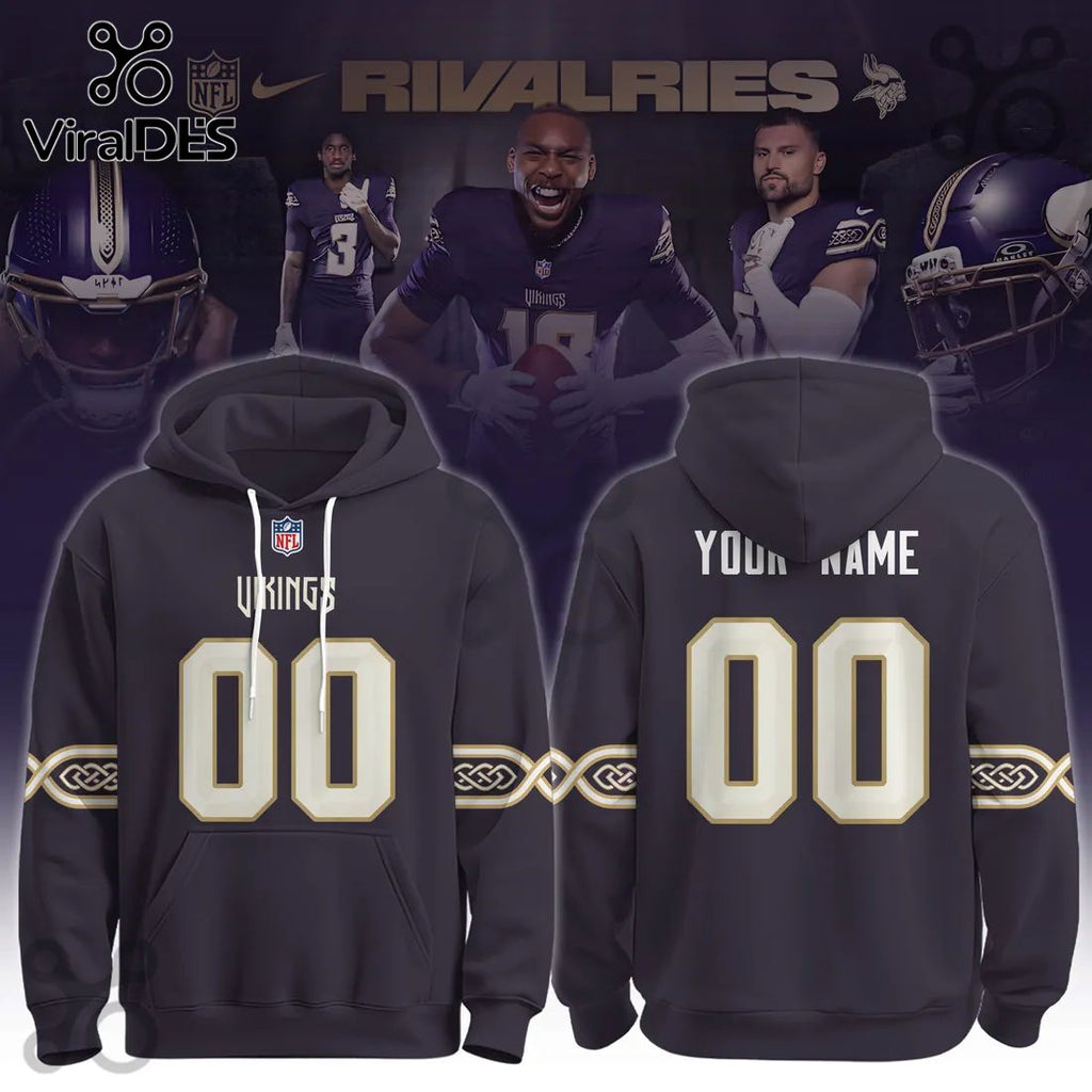 Minnesota Vikings Rivalries Custom Name Hoodie