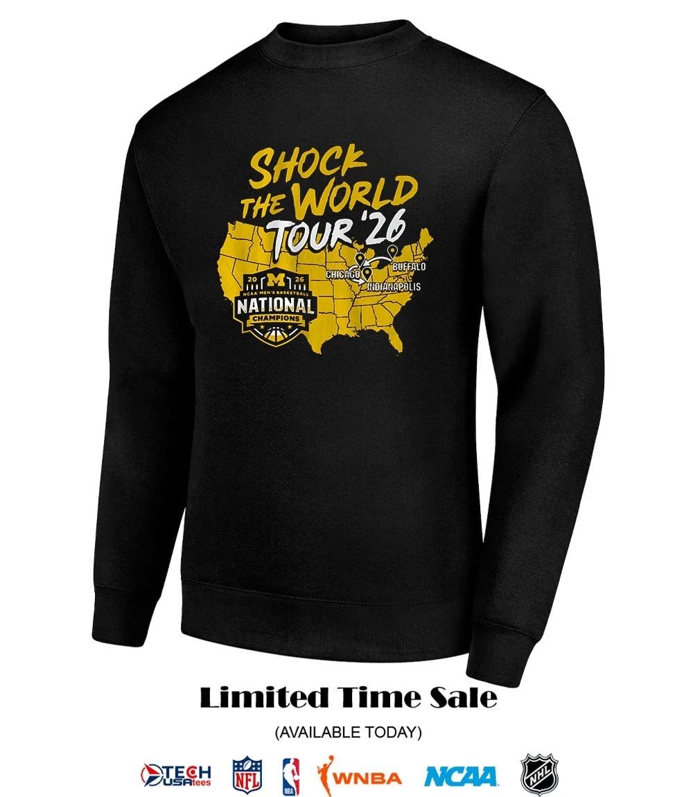 Shock the World Tour Michigan Wolverines 2026 National Champions shirt