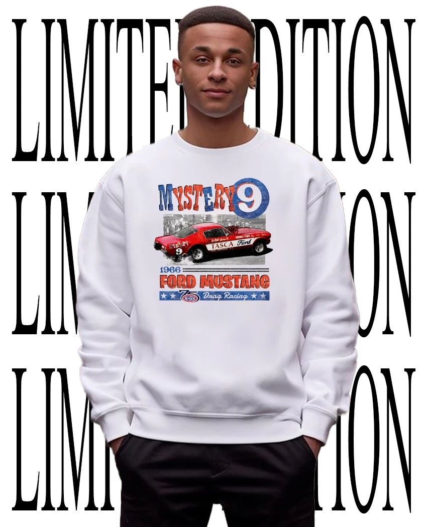 NHRA Ford Mustang Mystery 9 1966 Tasca Drag Racing tee