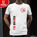 I'm Broken I'm OK Mens T Shirt Printed Mental Health Awareness 100% Cotton T Top
