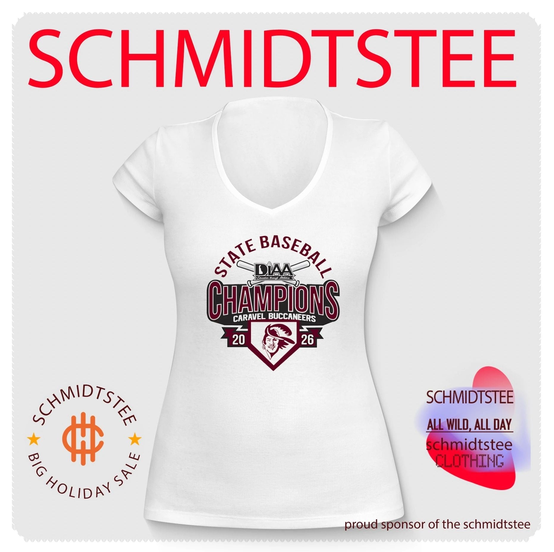 Caravel Buccaneers DIAA Baseball 2026 State Champions shirt
