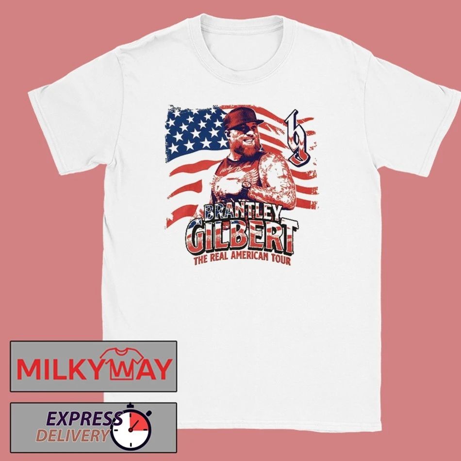 Brantley Gilbert The Real American Tour 2026 Schedule Dates Two Sided T-Shirt