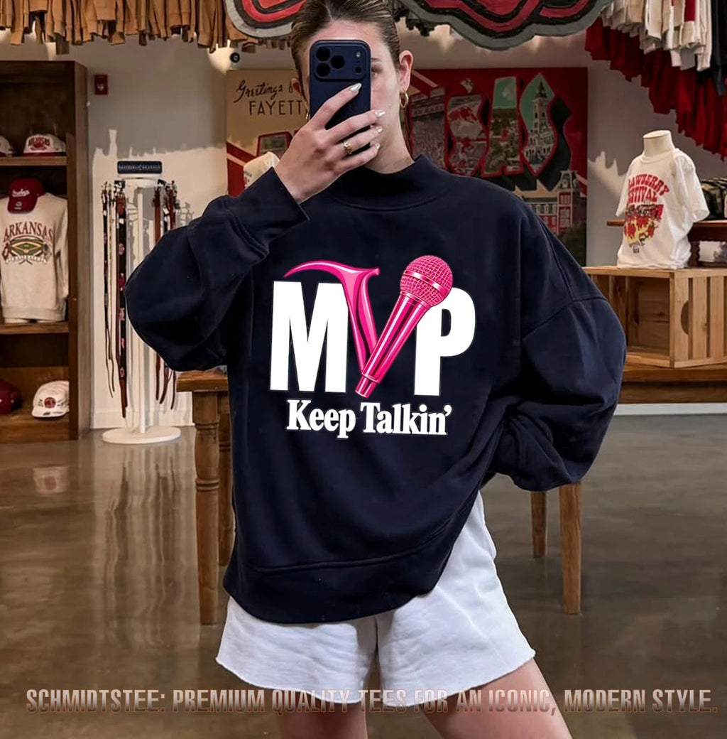 A’ja Wilson MVP Keep Talkin microphone shirt