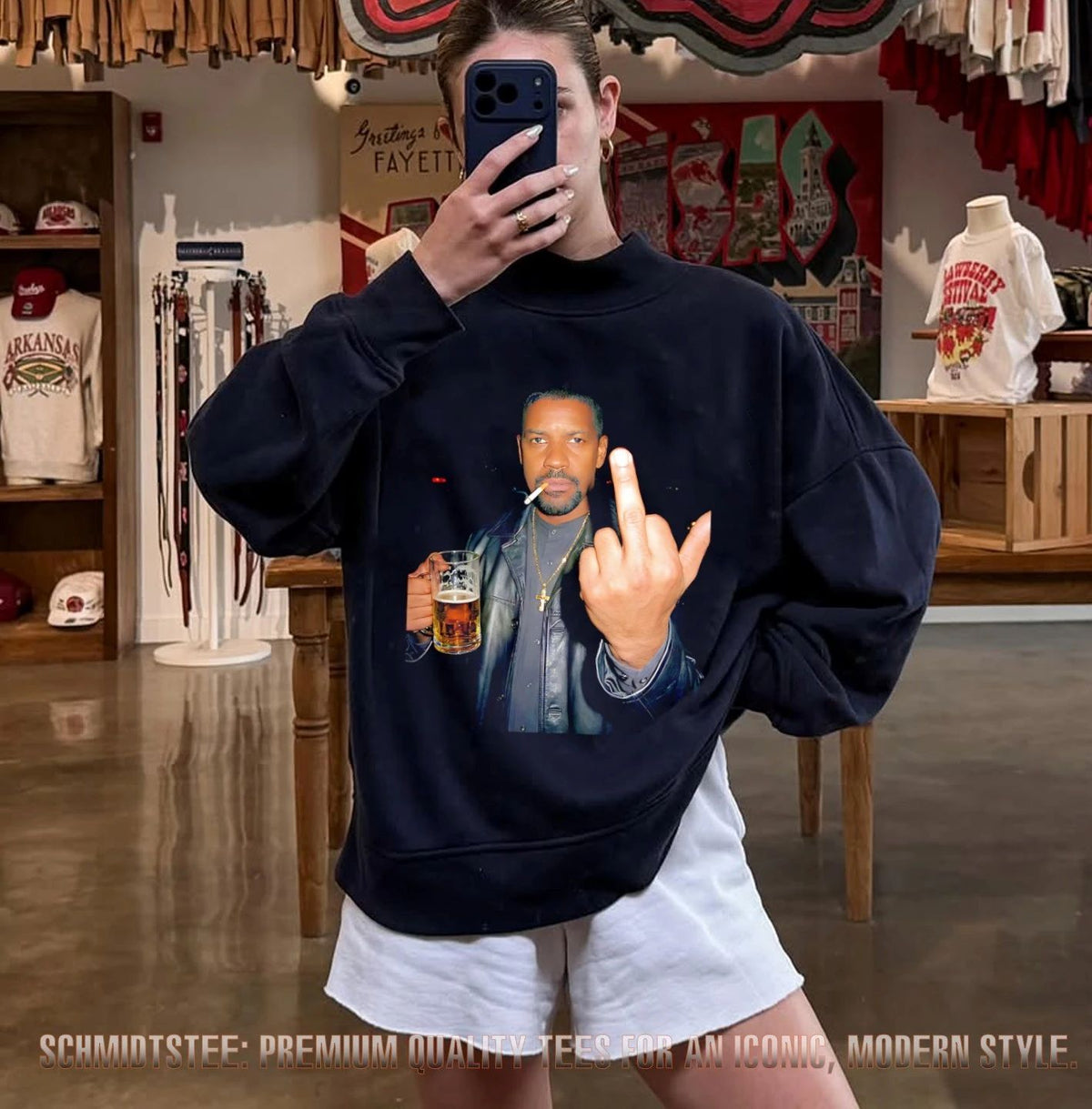 Training Day Denzel Washington middle finger shirt