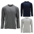 Mens T Shirts Carlos Long Sleeve Crew Neck Lightweight Button Regular Winter Tee