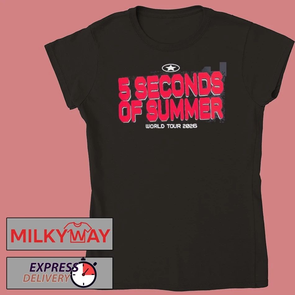 5 Seconds Of Summer Everyone’s A Star World Tour 2026 Merch Two Sided T-Shirt