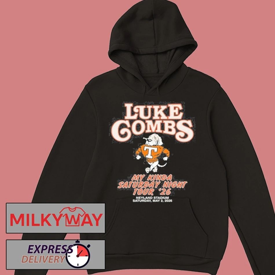 May 2 2026 Luke Combs WHITE T-Shirt University Of Tennessee TOUR shirt