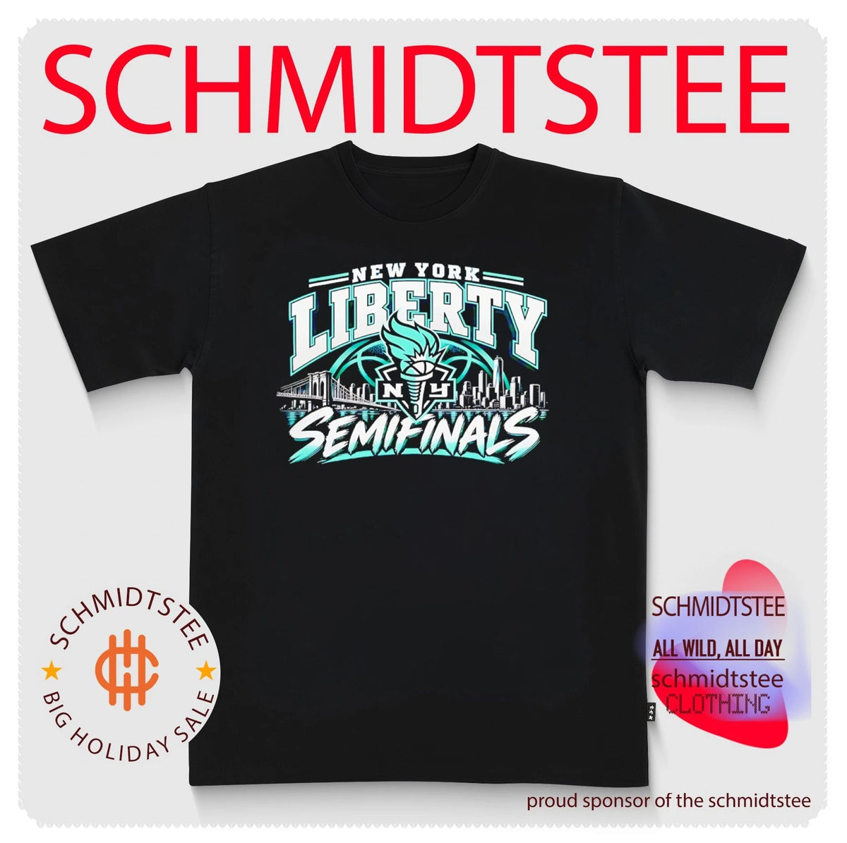 New York Liberty 2026 WNBA Semifinals city skyline shirt