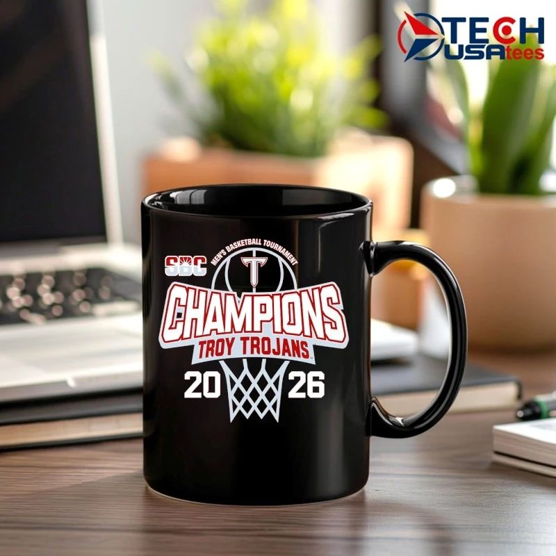 Troy Trojans 2026 Sun Belt Men’s Basketball Tournament Champions shirt