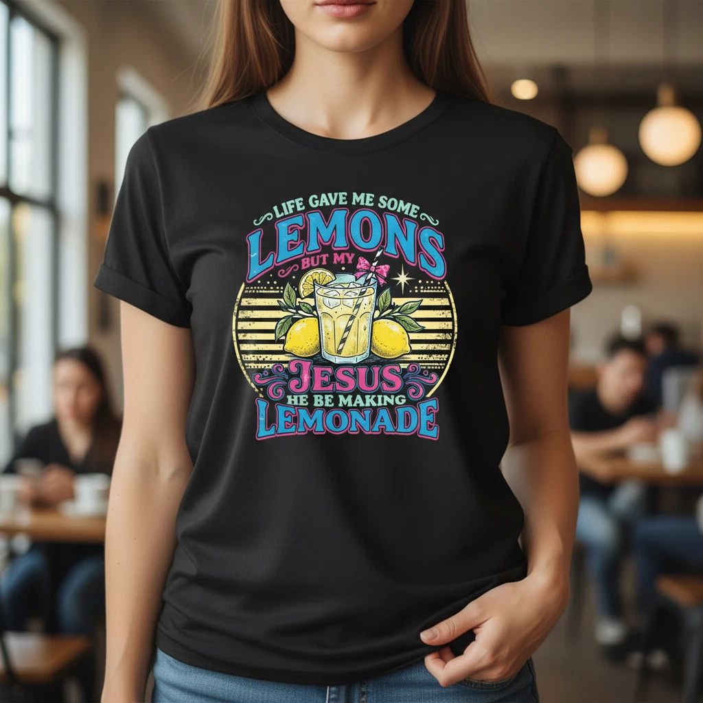 Life Gave Me Lemons But My Jesus Makes Lemonade Shirt, Funny Quote Shirt