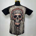 Indian Chief Tribal T-Shirt Abstract Urban Fashion Street Wear Black Size: M/L/X