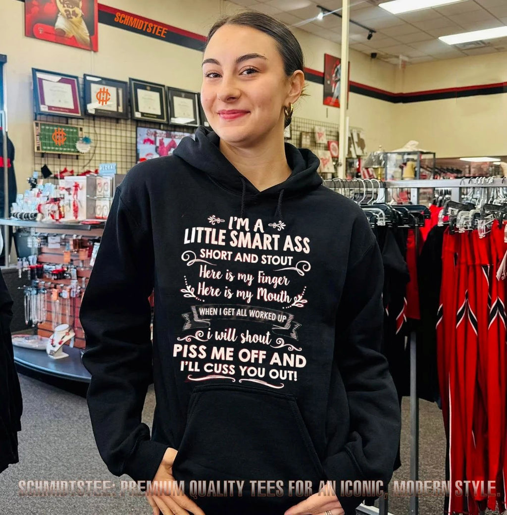 I’m a little smart ass short and stout here is my finger here is my mouth when I get all worked up shirt