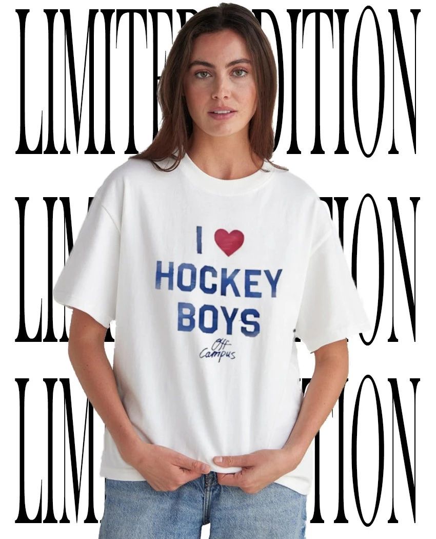 I love hockey boys Off-Campus shirt