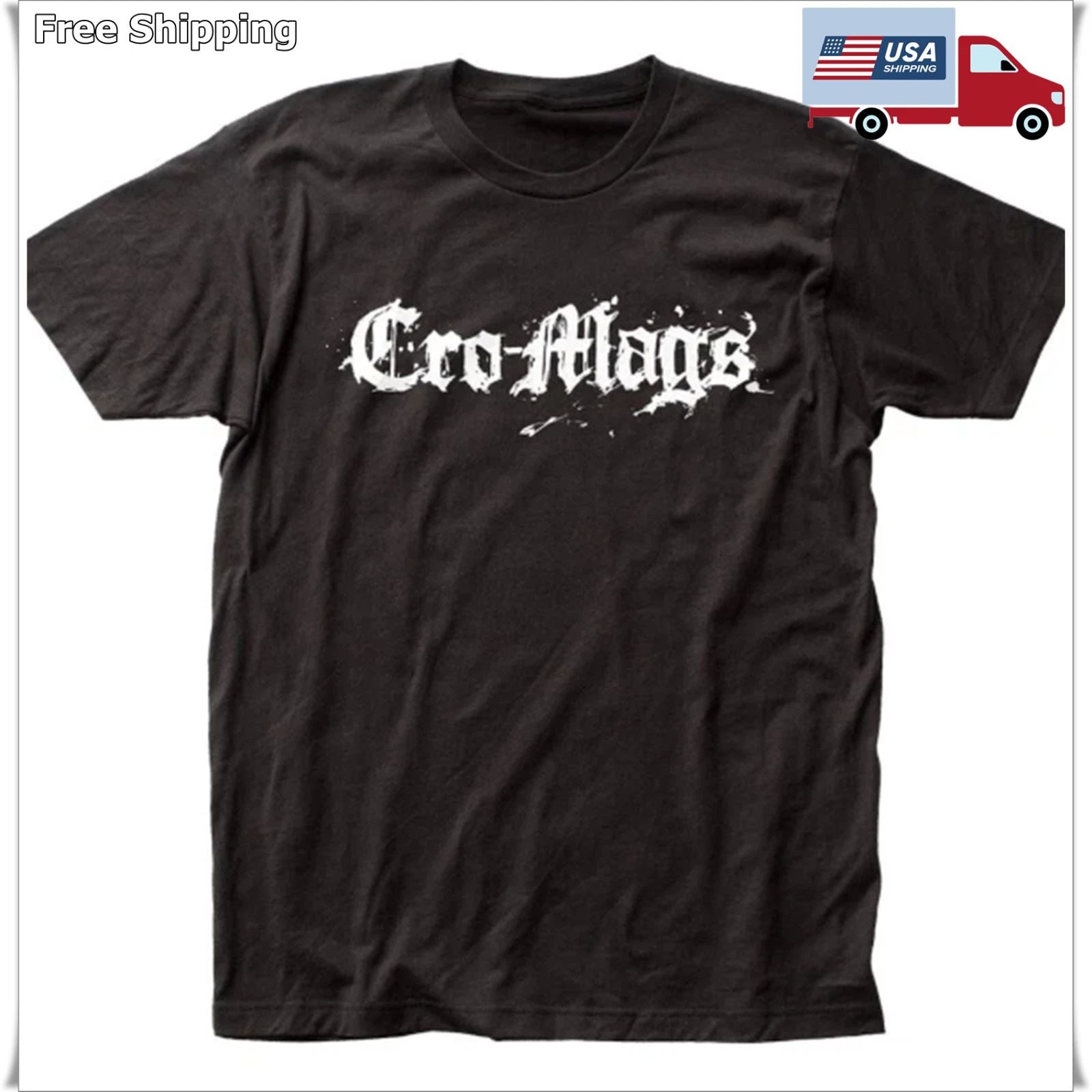 Cro-Mags Logo Men’s T Shirt Rock & Roll Music Classic Hardcore Punk Band Tee