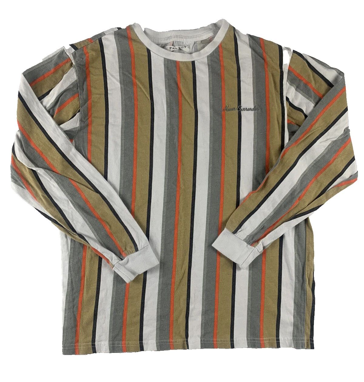 Pacsun Shirt Mens M Multicolor Striped T-shirt Long Sleeve Retro 90s Comfort
