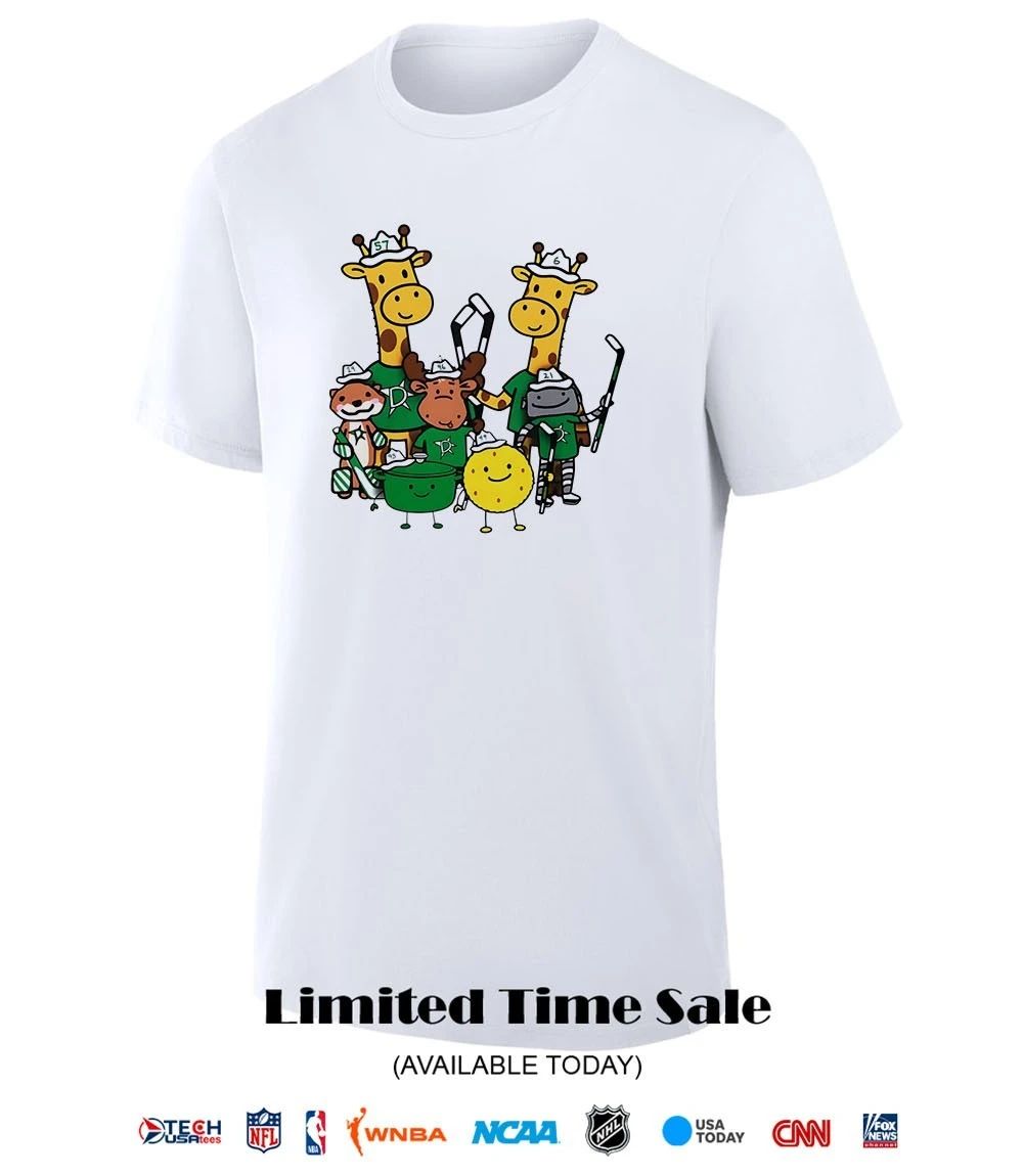 Dallas Stars Cartoon Group Illustration shirt