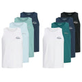 Jack & Jones 4 Pack Mens Regular Fit Crew Neck Sleeveless Vest Summer Tank Top