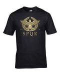 SPQR- Roman Empire Metallic Gold Eagle- historical Men's T-Shirt from FatCucko
