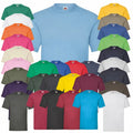 5 PACK Fruit of the Loom Mens Tee Shirt Plain 100% Cotton Round Neck T-Shirt TOP