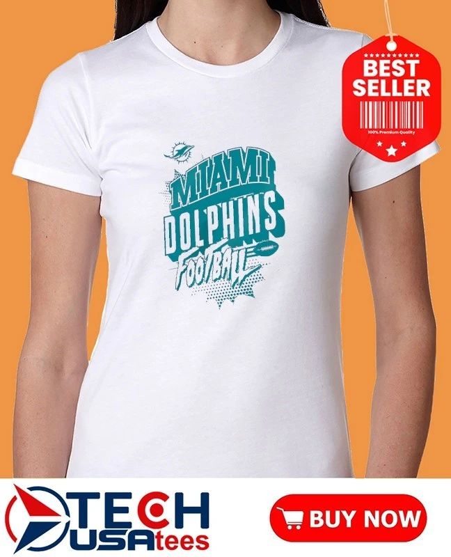 Miami Dolphins Football Natural Action Comic shirt
