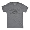 Mens You Know What Seems Odd? Numbers That Aren't Divisible By Two T Shirt Funny