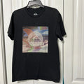 Quiksilver Shirt Mens T Shirt Small Black Gray Beach Palm Tree Surfing Fade