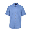 River's End Ezcare Woven Collared Short Sleeve Button Up Shirt Mens Blue Casual