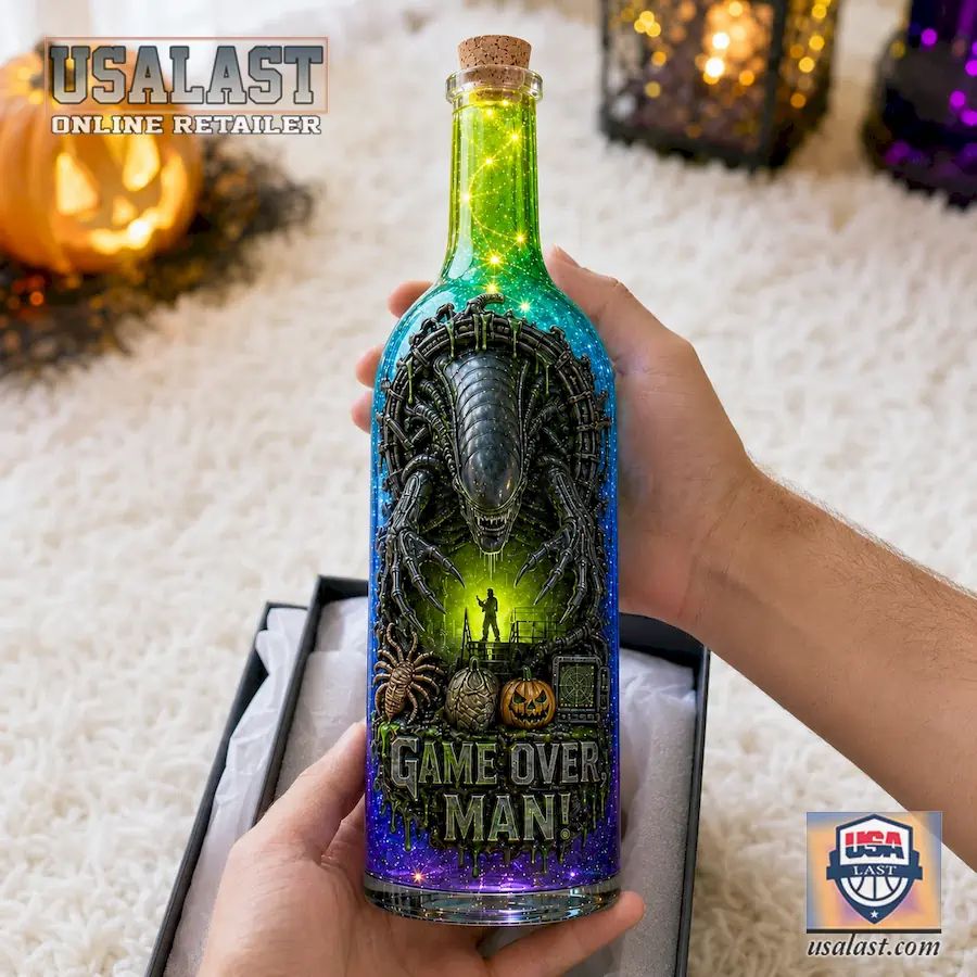 Alien Game Over Edition Halloween Bottle Lamp