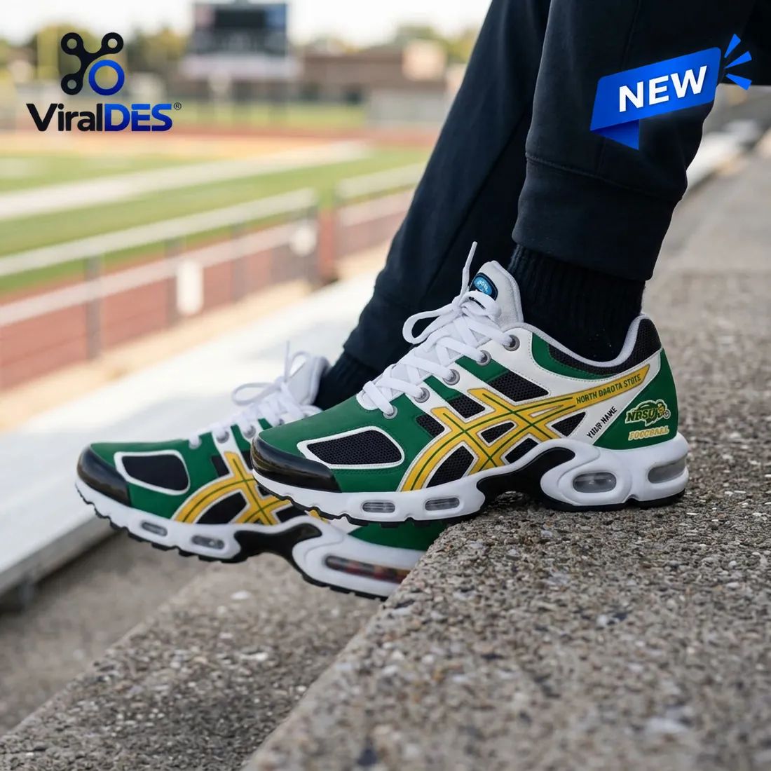 North Dakota State University Bison Personalized Air Max Sneakers