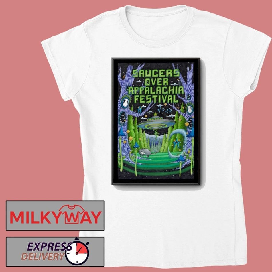 Saucers Over Appalachia Festival Jun 13 2026 In Bristol VA Poster shirt