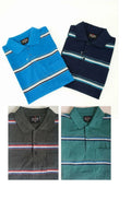 MENS GILLICCI SUMMER CASUAL STRIPED FASHION BRANDED COTTON POLO SHIRT T SHIRT