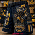 Michigan Wolverines Built On Tradition Driven By Passion Go Blue Men Cargo Short