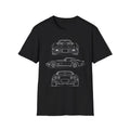 1979 Corvette Line Art Shirt C3 Stingray Front Side Rear View Tee for Chevy Fans