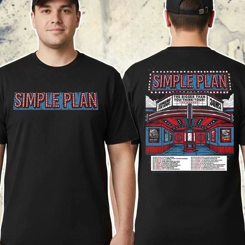 Simple Plan Bigger Than You Think Tour 2026 T-Shirt