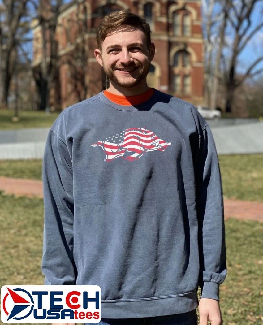 Arkansas Razorbacks Patriotic Marks Primary logo shirt